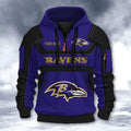 Baltimore Ravens DMHT2622 3D Half-zip Hoodie