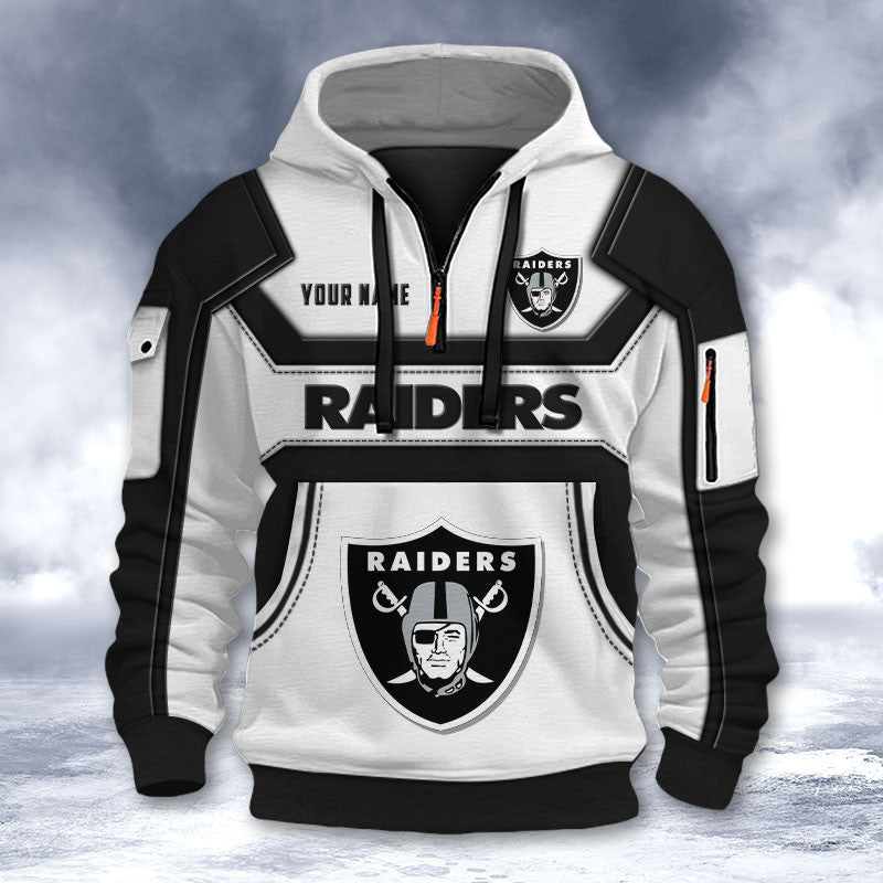 Las Vegas Raiders DMHT2636 3D Half-zip Hoodie