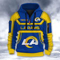 Los Angeles Rams DMHT2638 3D Half-zip Hoodie