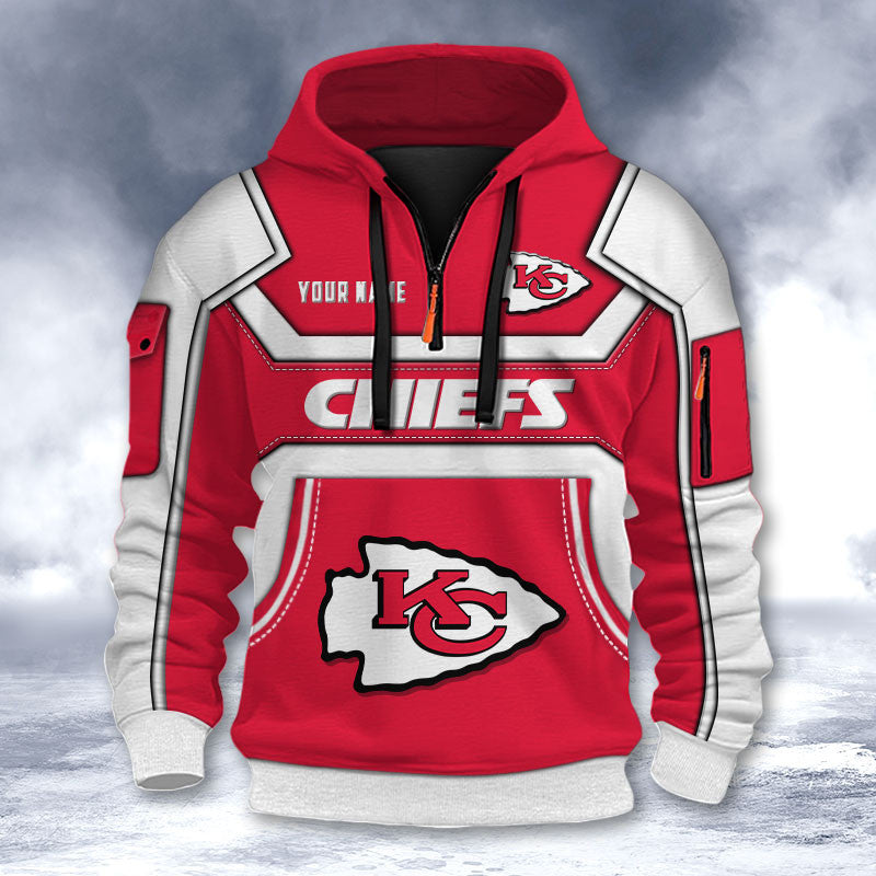 Kansas City Chiefs DMHT2635 3D Half-zip Hoodie