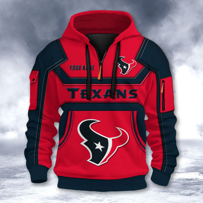 Houston Texans DMHT2632 3D Half-zip Hoodie