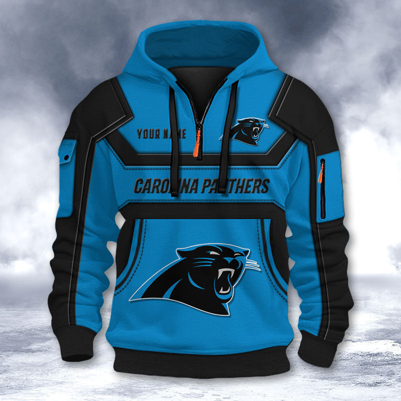 Carolina Panthers DMHT2624 3D Half-zip Hoodie