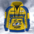 Los Angeles Rams DMHT2605 3D Half-zip Hoodie
