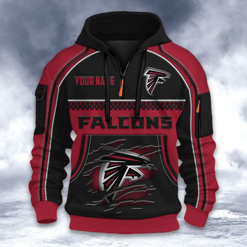 Atlanta Falcons DMHT2588 3D Half-zip Hoodie