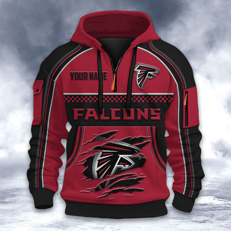 Atlanta Falcons DMHT2588 3D Half-zip Hoodie