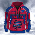 Buffalo Bills DMHT2590 3D Half-zip Hoodie
