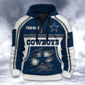Dallas Cowboys DMHT2595 3D Half-zip Hoodie