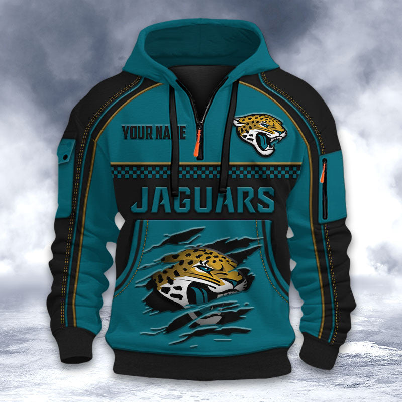 Jacksonville Jaguars DMHT2601 3D Half-zip Hoodie