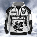 Las Vegas Raiders DMHT2603 3D Half-zip Hoodie