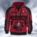 Tampa Bay Buccaneers DMHT2616 3D Half-zip Hoodie