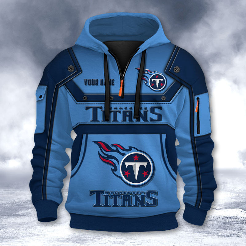 Tennessee Titans DMHT2576 3D Half-zip Hoodie