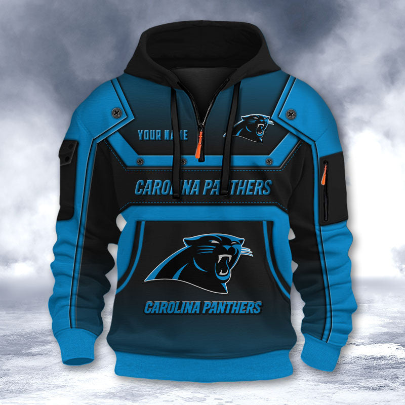 Carolina Panthers DMHT2550 3D Half-zip Hoodie