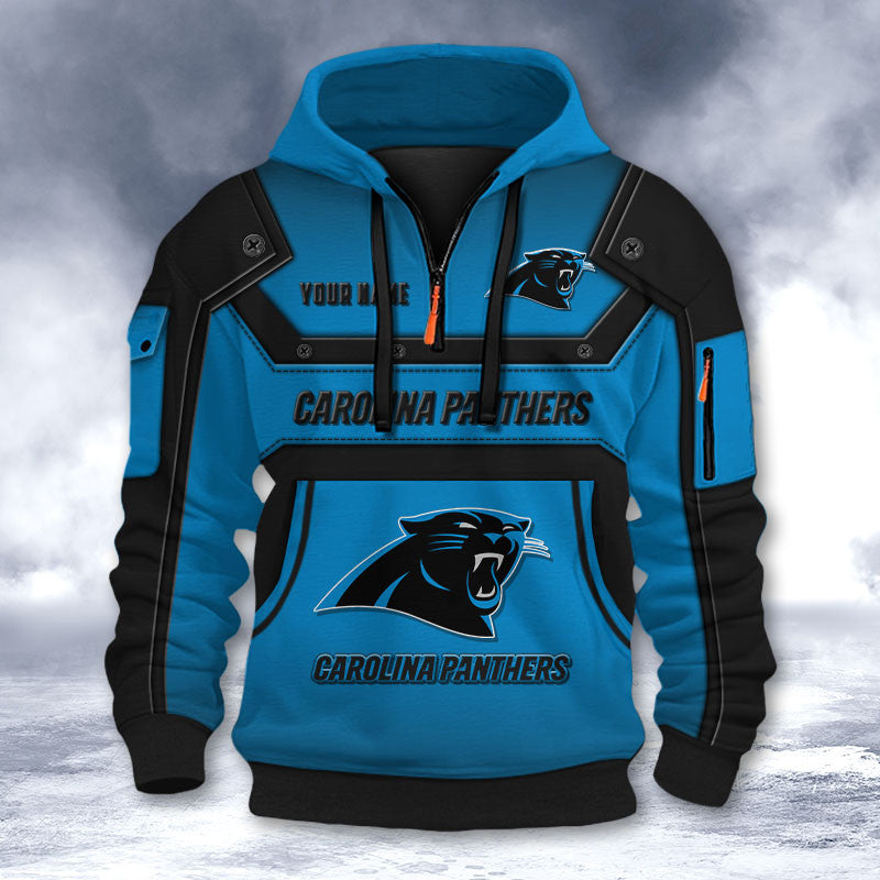 Carolina Panthers DMHT2550 3D Half-zip Hoodie