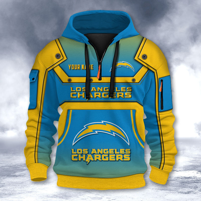 Los Angeles Chargers DMHT2563 3D Half-zip Hoodie