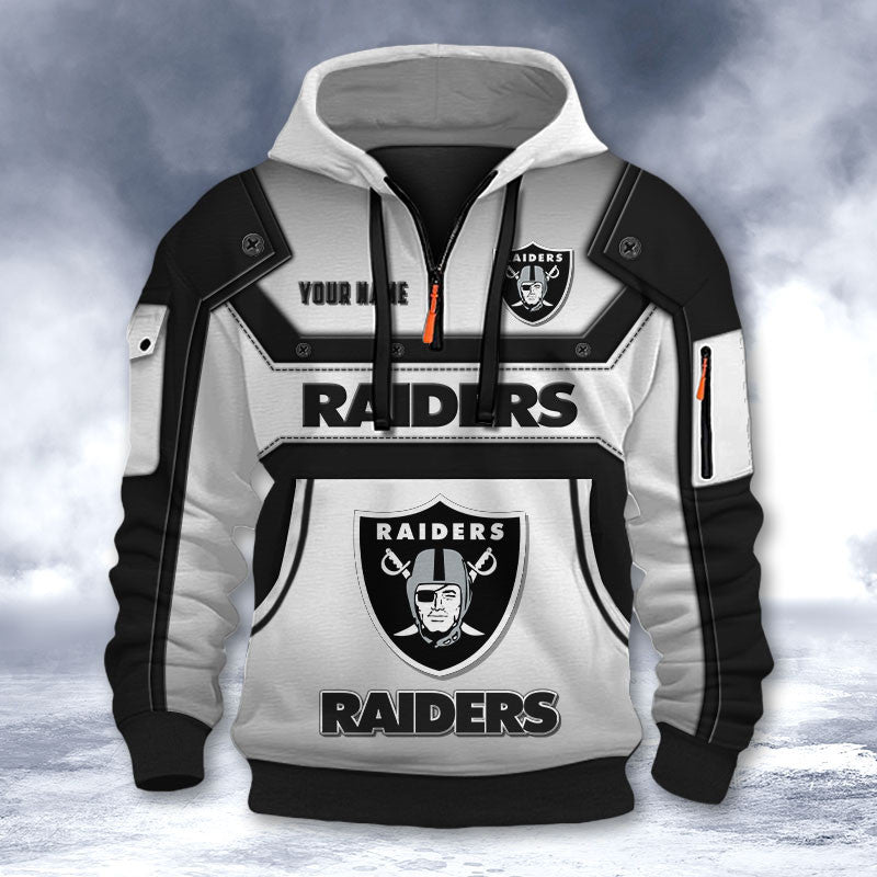 Las Vegas Raiders DMHT2562 3D Half-zip Hoodie