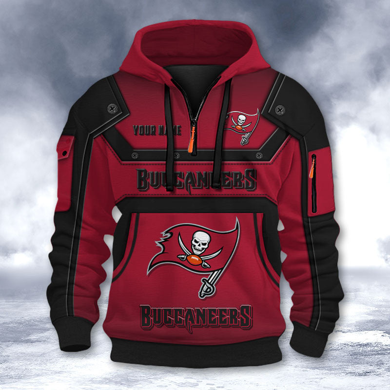 Tampa Bay Buccaneers DMHT2575 3D Half-zip Hoodie