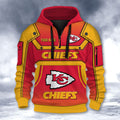 Kansas City Chiefs DMHT2561 3D Half-zip Hoodie