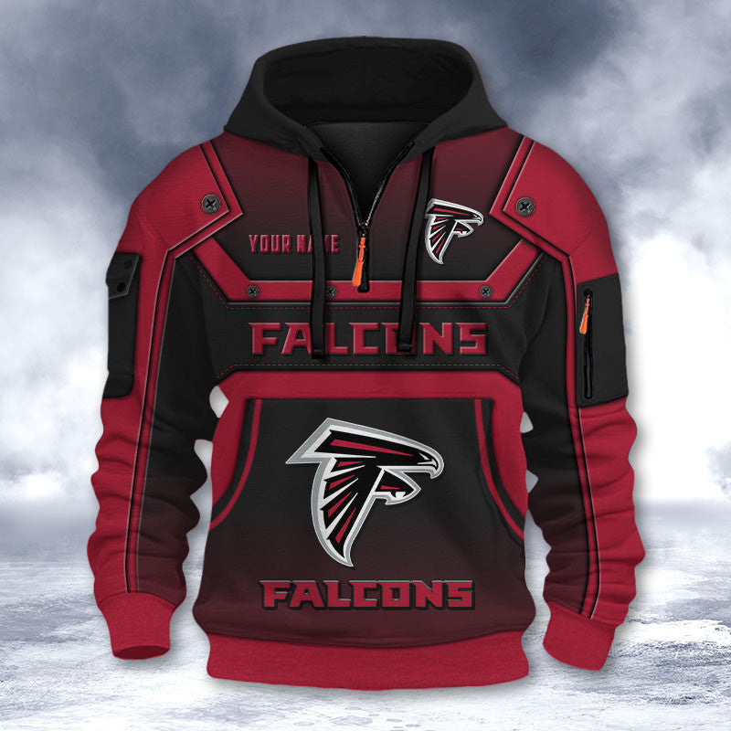Atlanta Falcons DMHT2547 3D Half-zip Hoodie