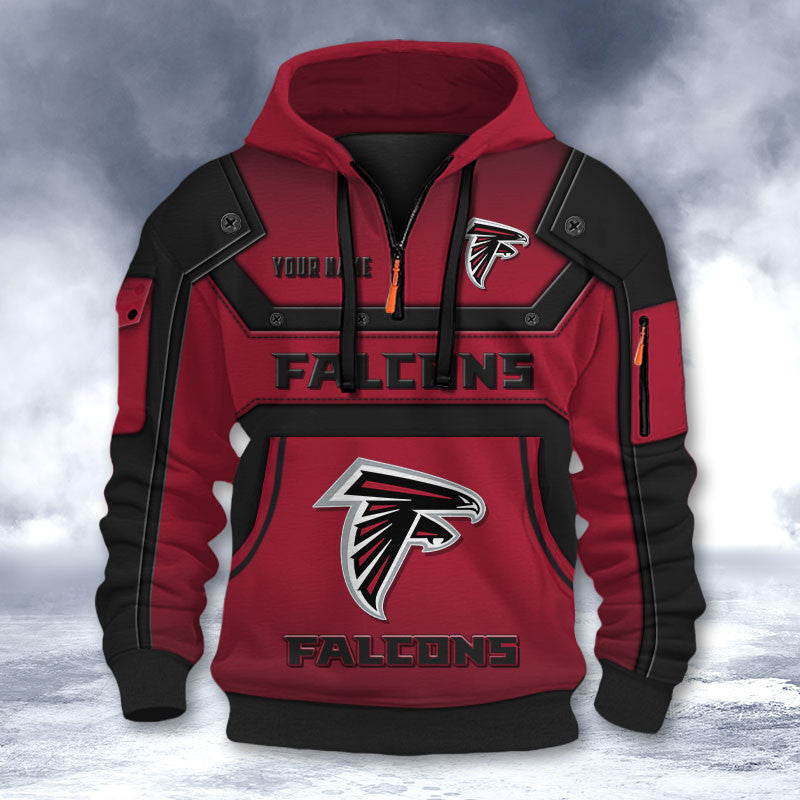 Atlanta Falcons DMHT2547 3D Half-zip Hoodie