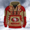 San Francisco 49ers DMHT2573 3D Half-zip Hoodie
