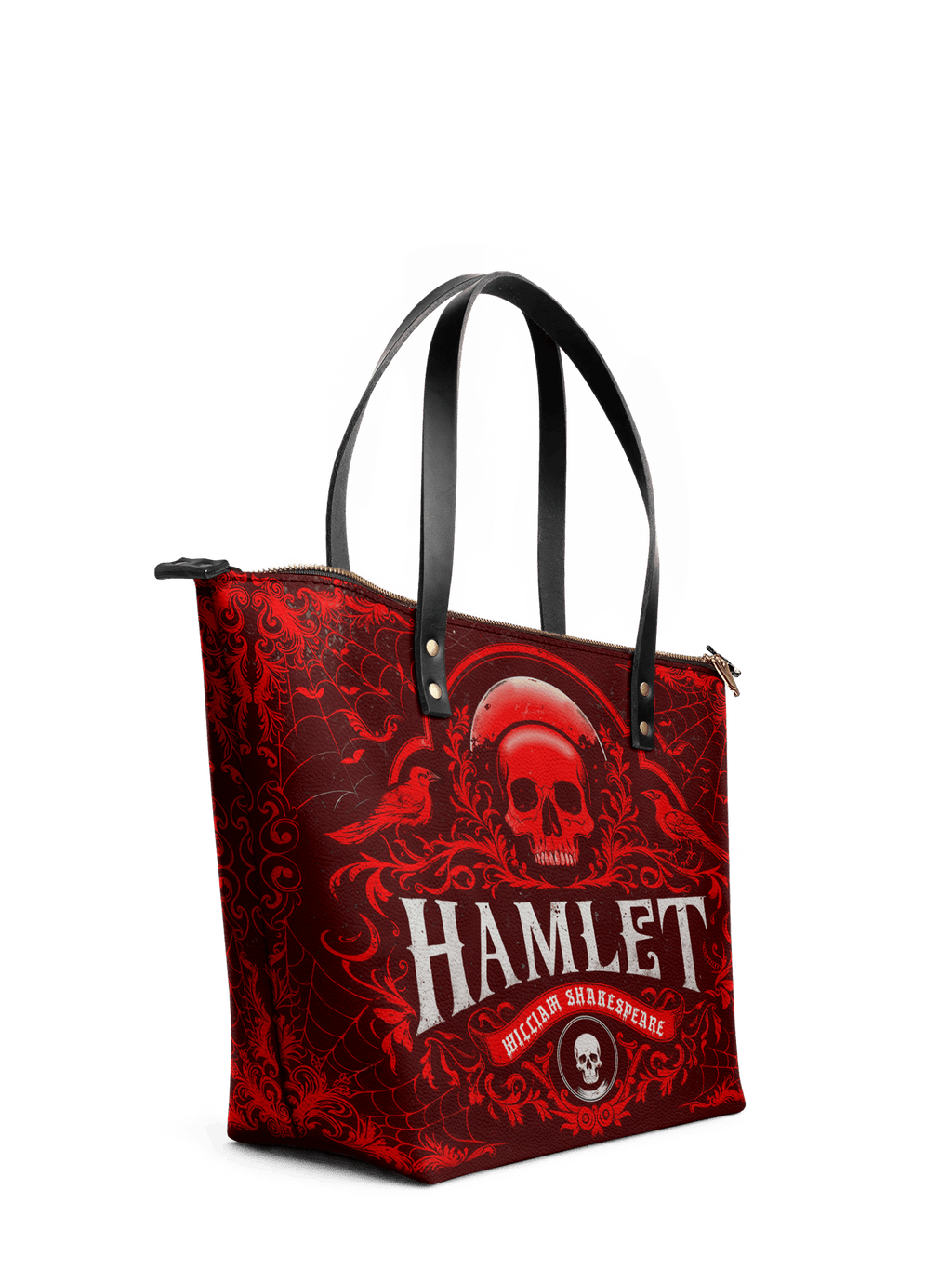 "Hamlet" The Red Room Leather Tote Bag