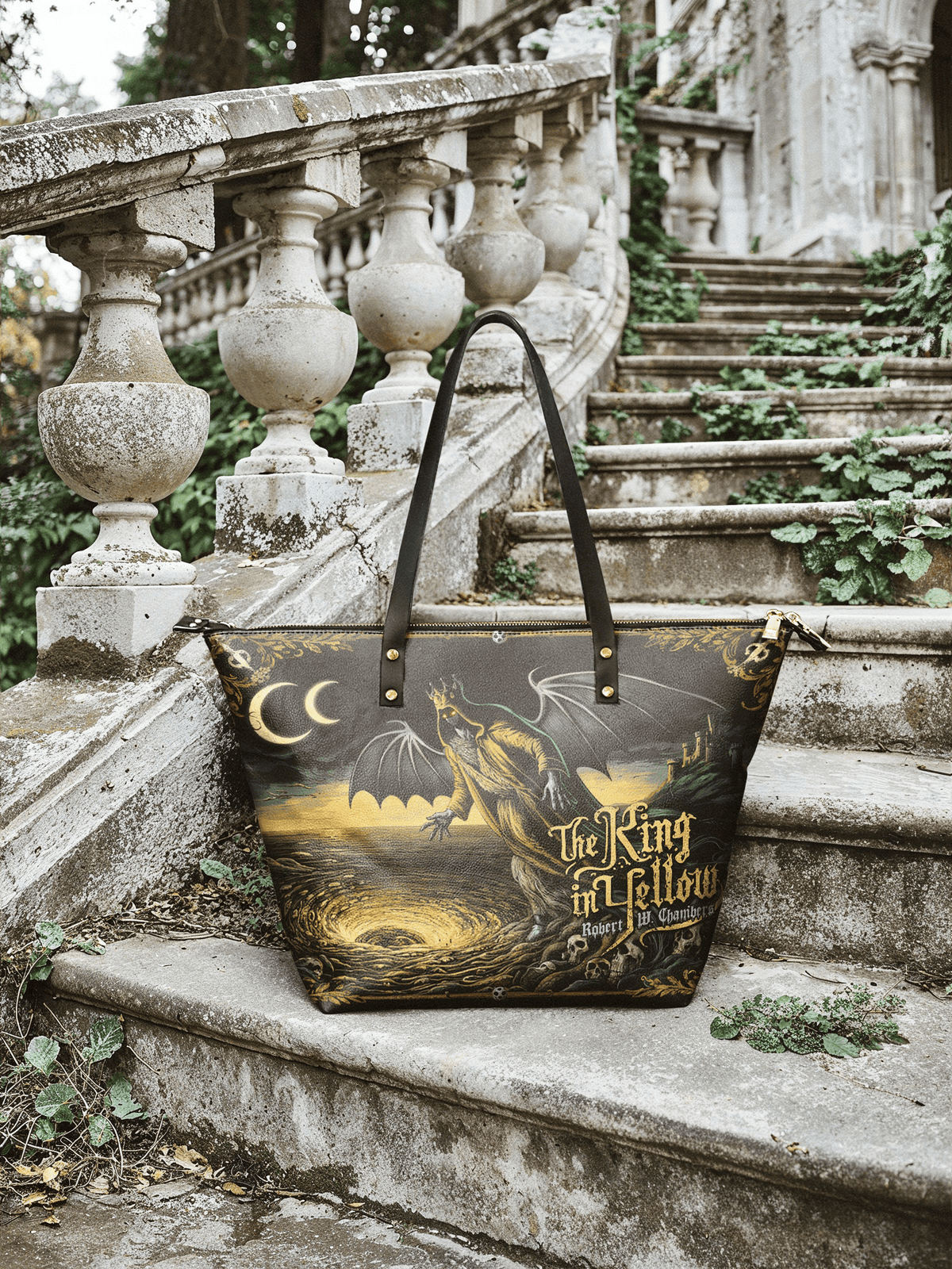 "The King In Yellow" Leather Tote Bag