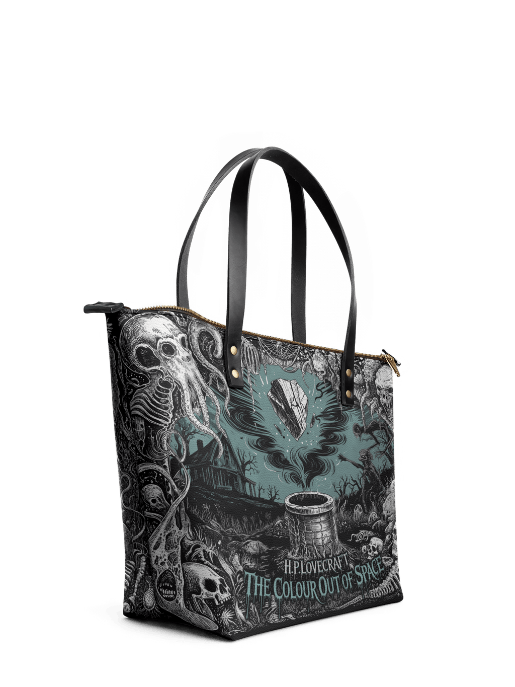 "The Colour Out Of Space" Leather Tote Bag