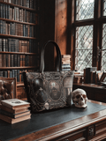 "The Murders In The Rue Morgue" Leather Tote Bag