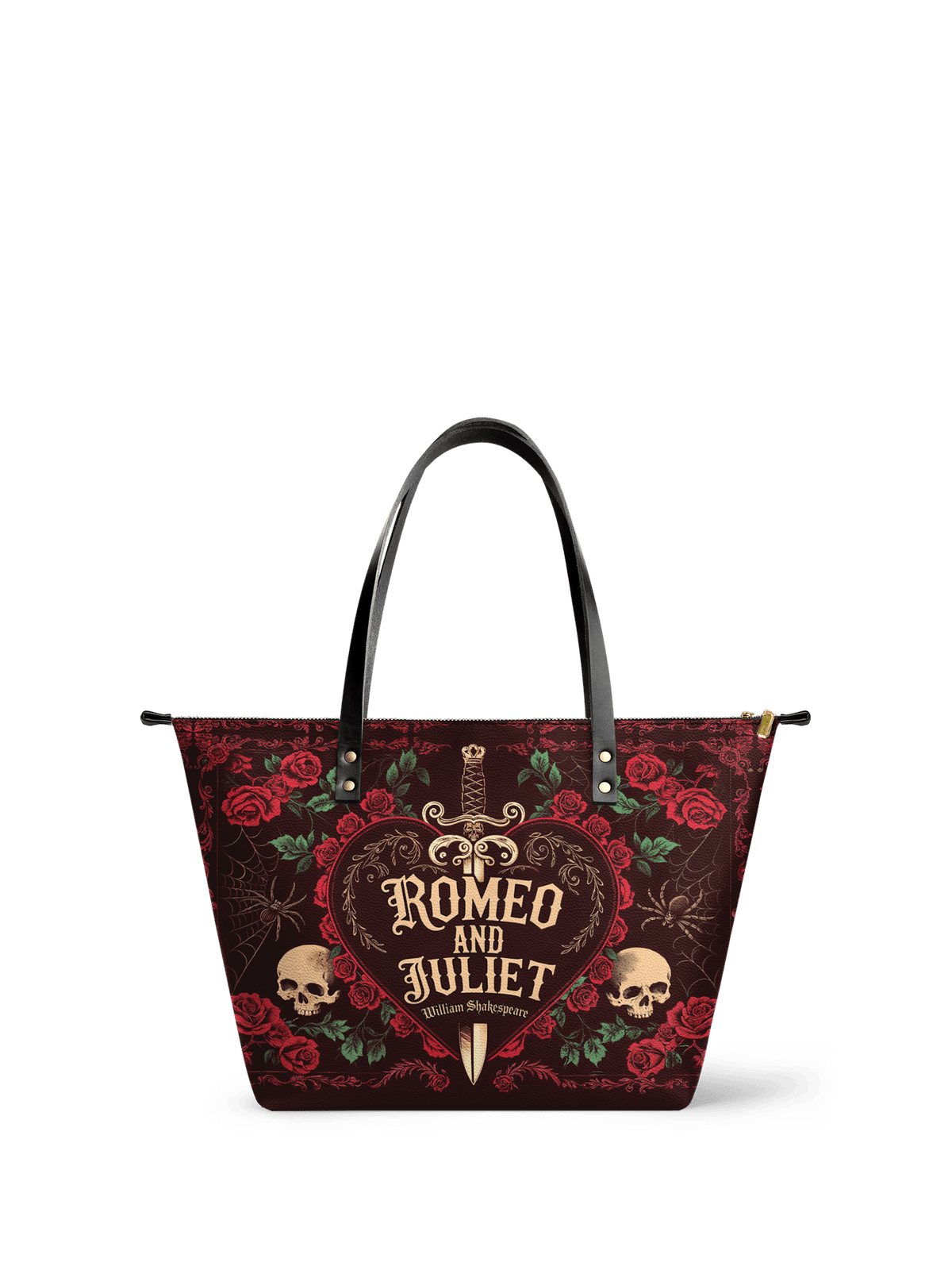"Romeo And Juliet" Poison Rose Leather Tote Bag
