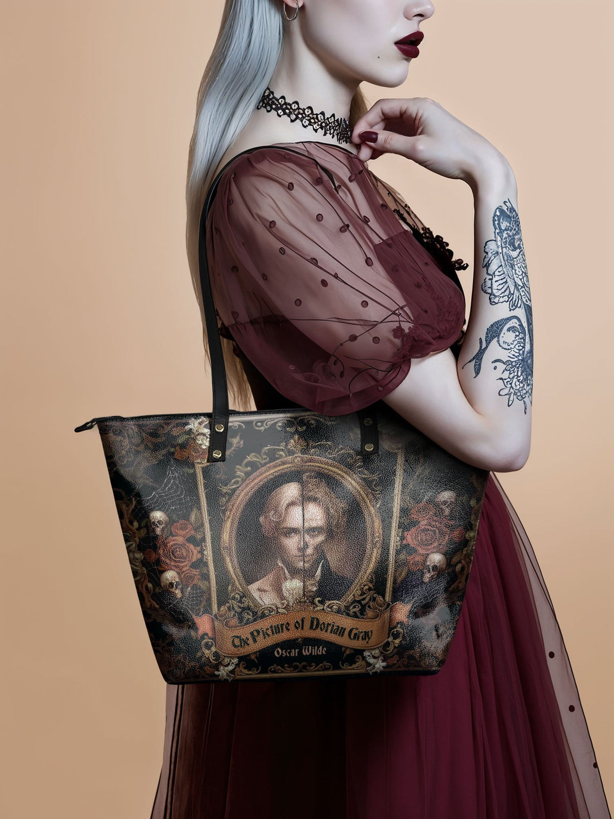 "The Picture Of Dorian Gray" Leather Tote Bag