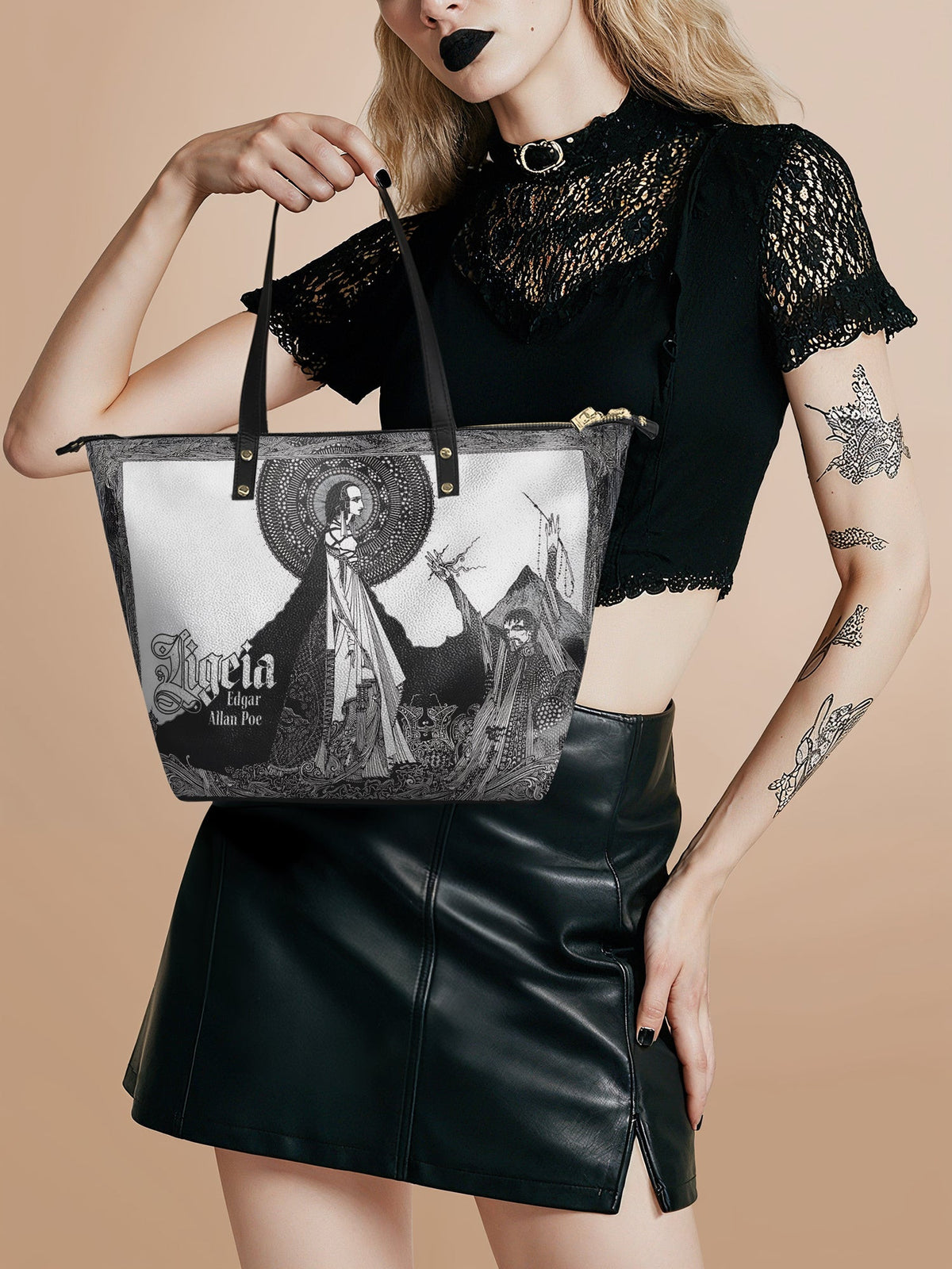 "Ligeia" Leather Tote Bag