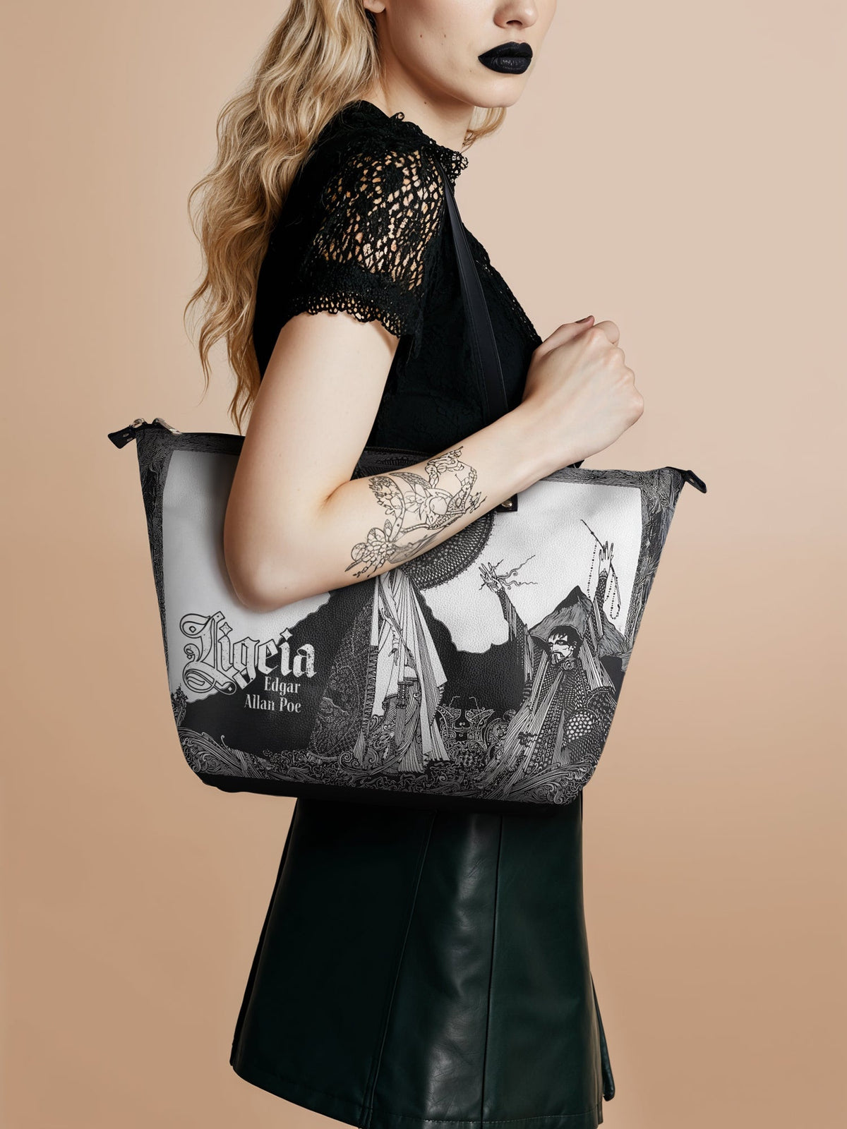 "Ligeia" Leather Tote Bag