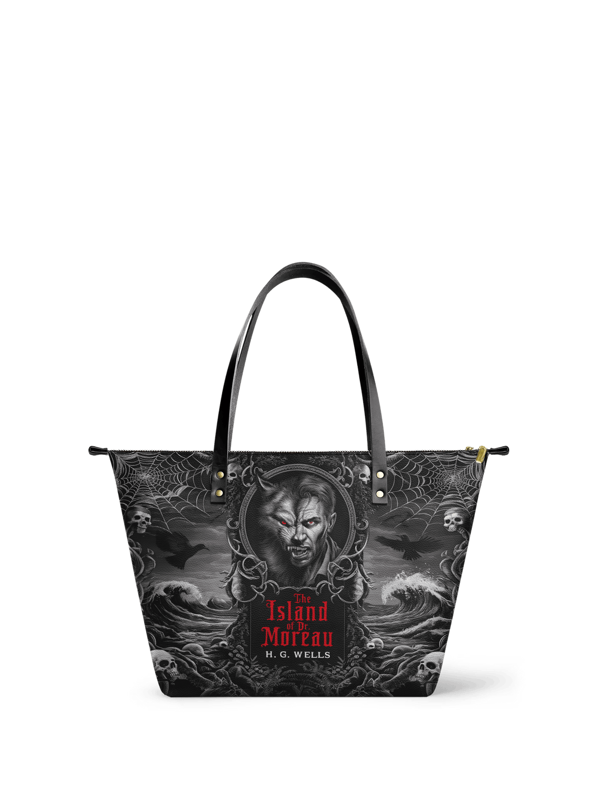 "The Island Of Dr Moreau" Leather Tote Bag