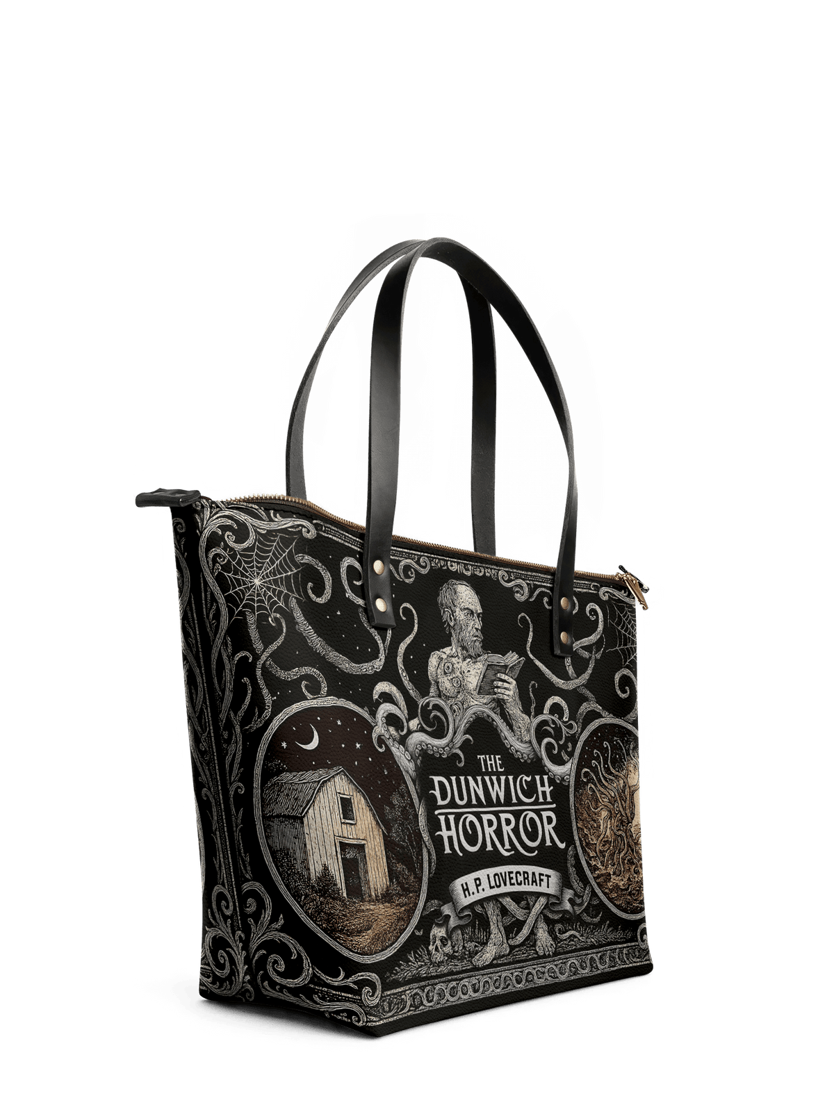"The Dunwich Horror" Leather Tote Bag