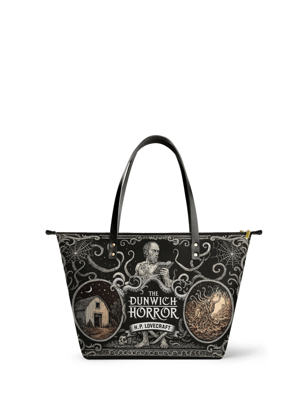 "The Dunwich Horror" Leather Tote Bag
