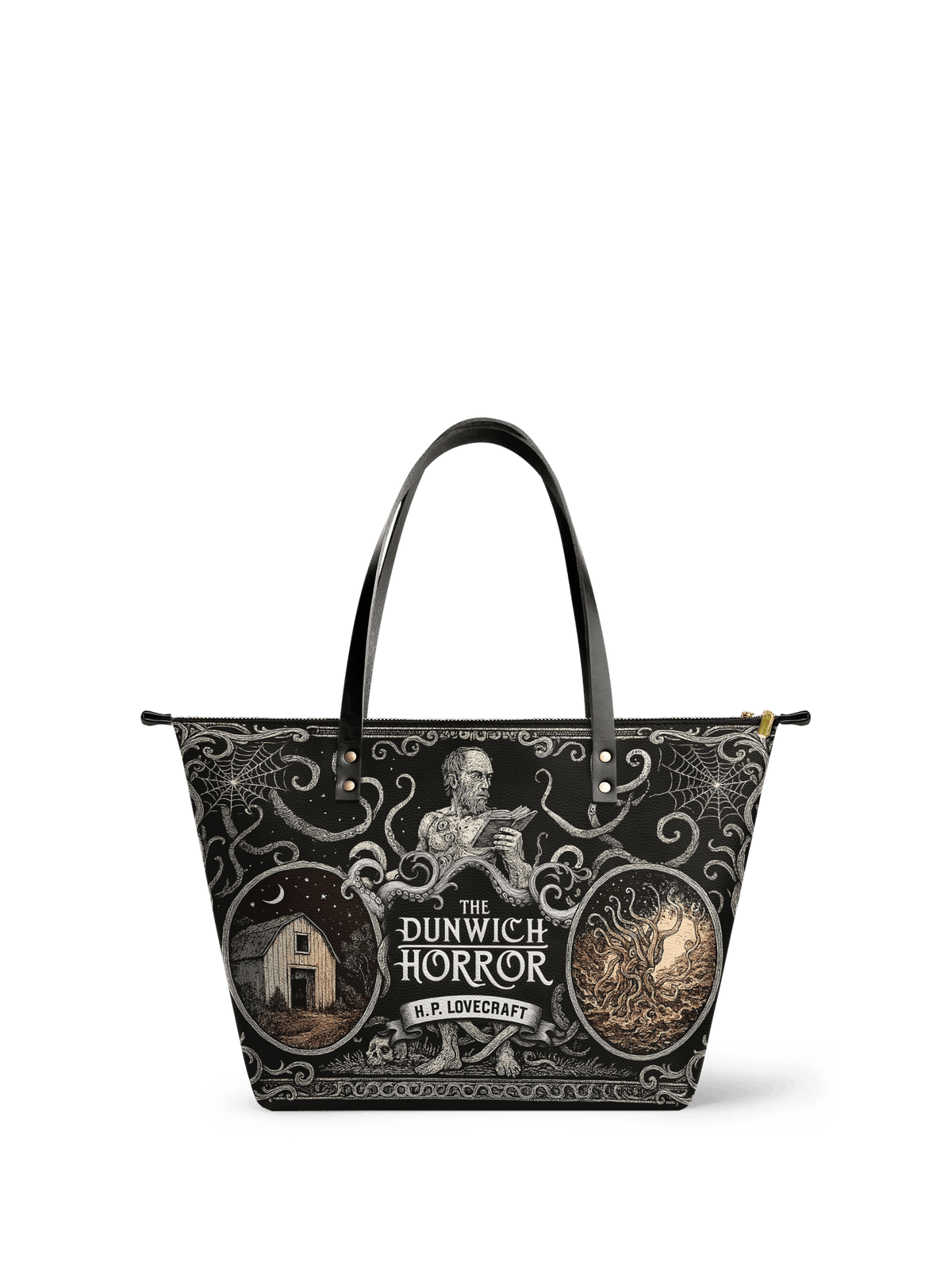 "The Dunwich Horror" Leather Tote Bag