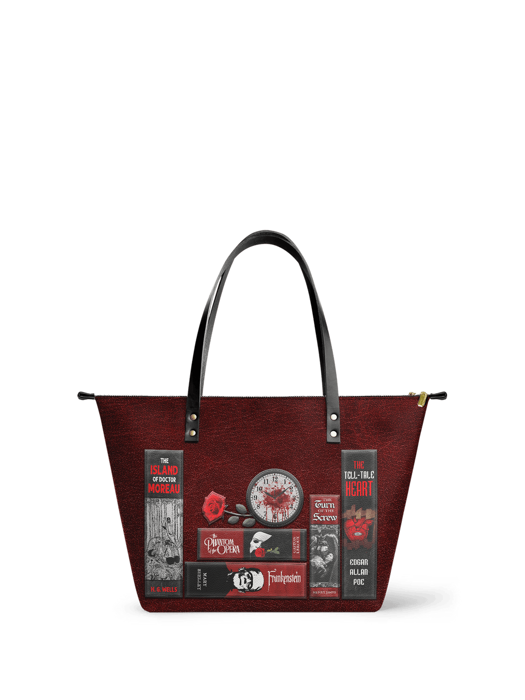 "The Crimson Codex" Leather Tote Bag