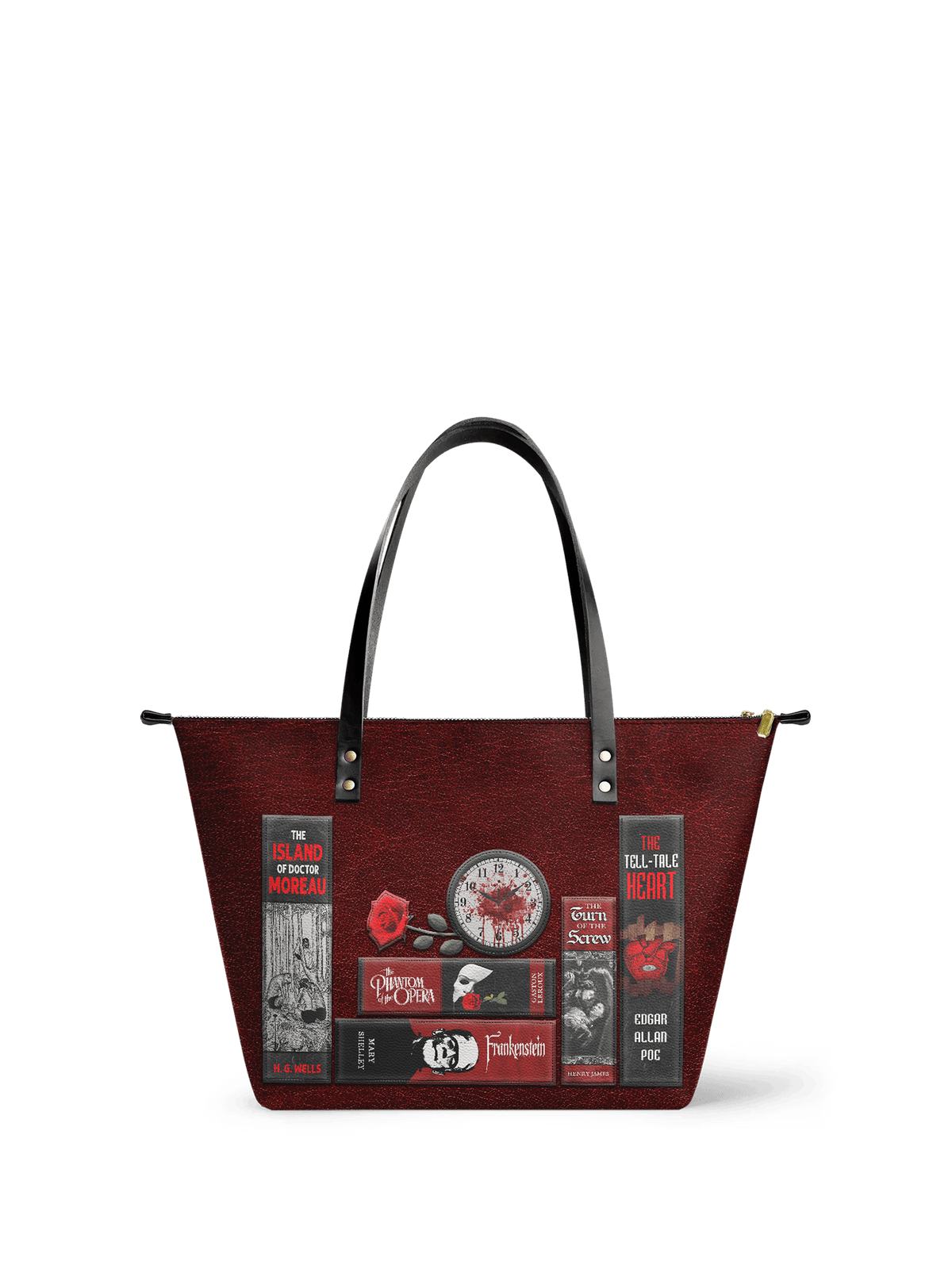 "The Crimson Codex" Leather Tote Bag