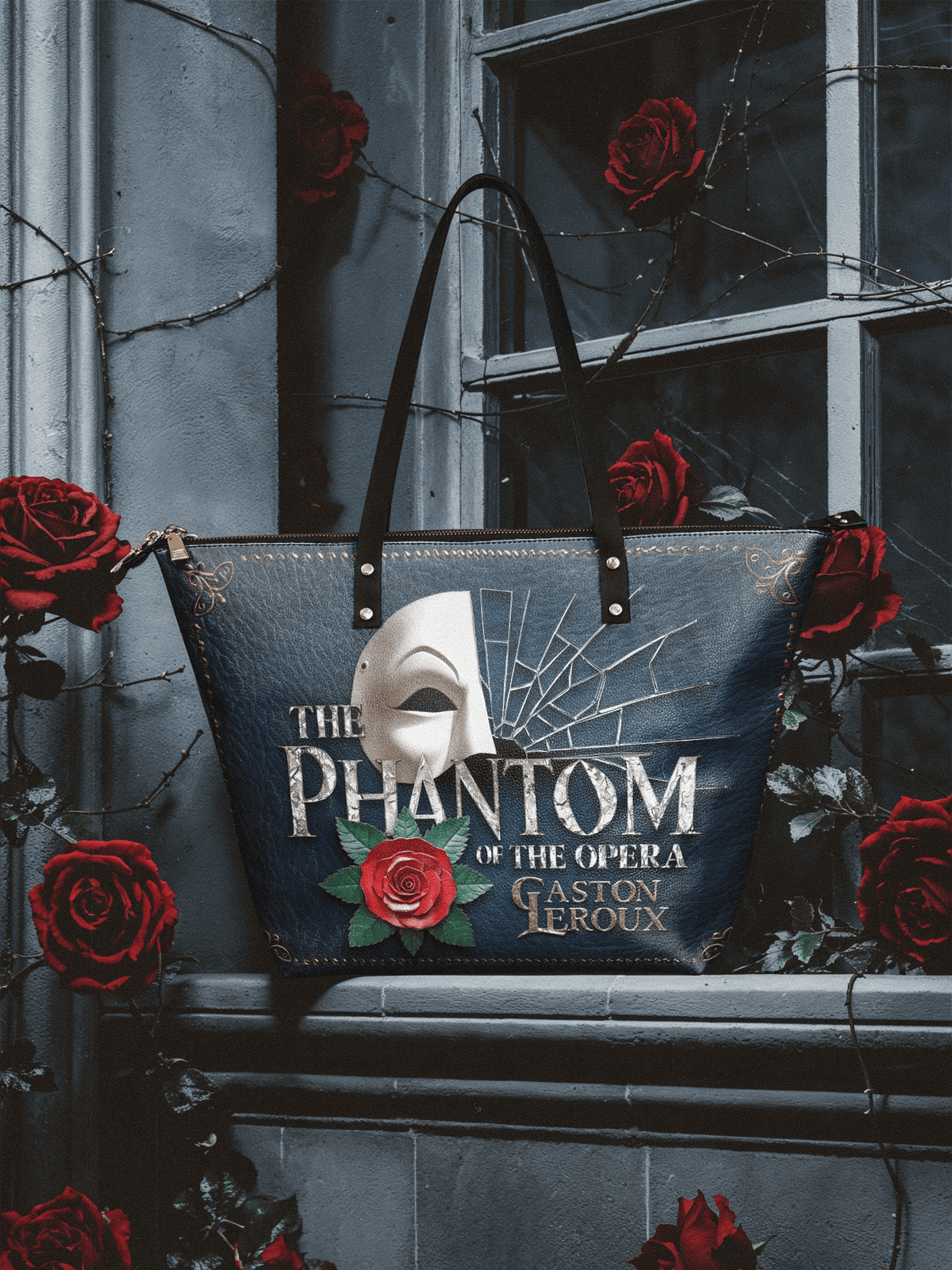 "The Phantom Of The Opera" Leather Tote Bag