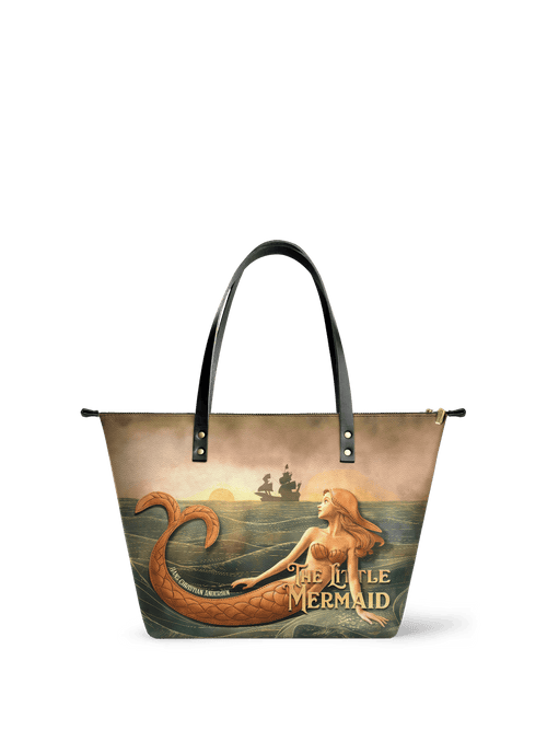 "Mermaid’s Sacrifice" Leather Tote Bag