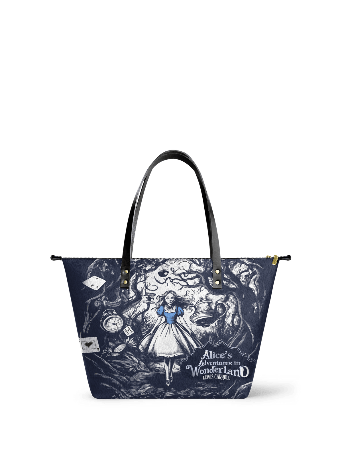 "Down the Rabbit Hole" Leather Tote Bag