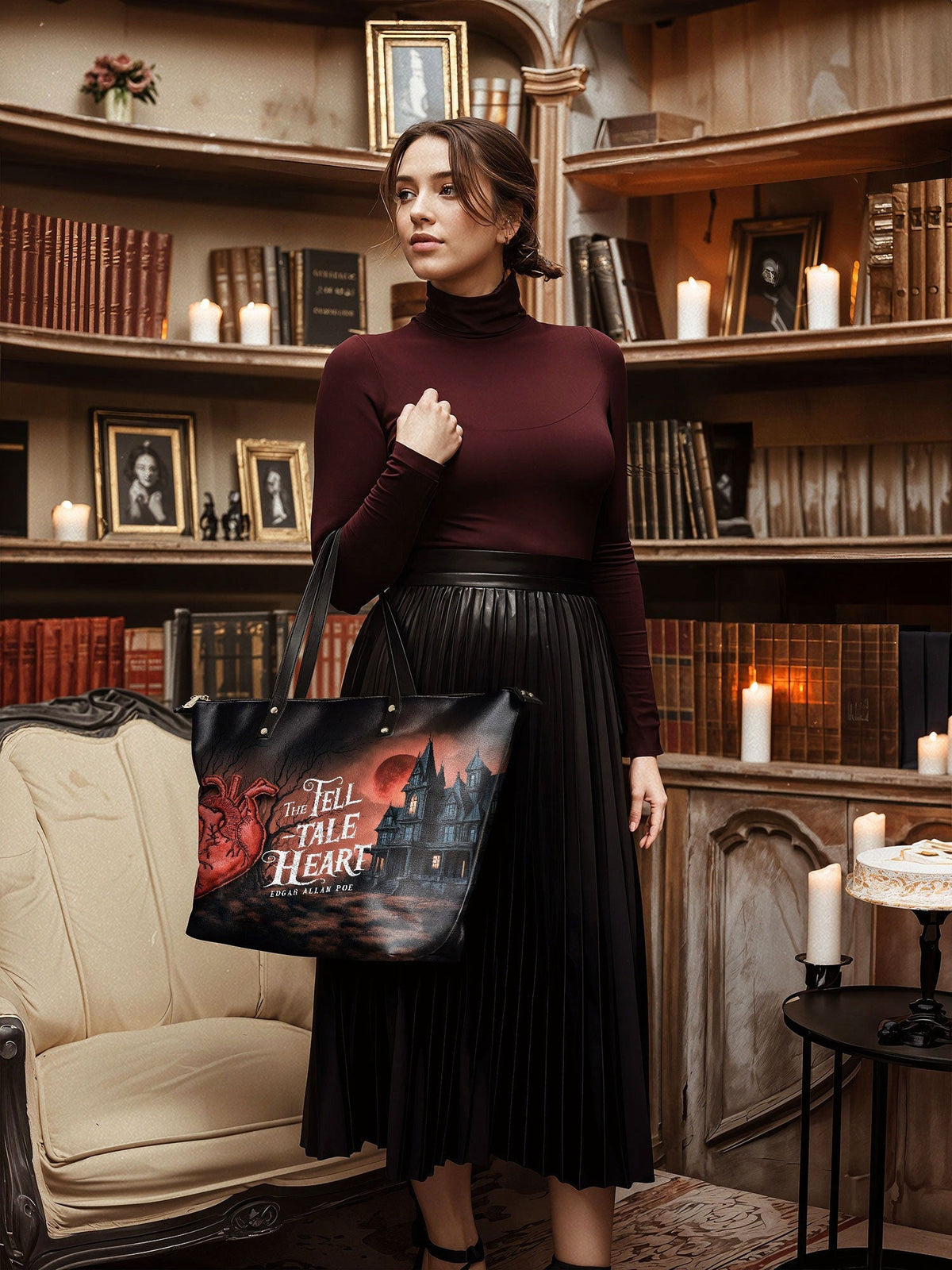 "The Tell-Tale Heart" Leather Tote Bag
