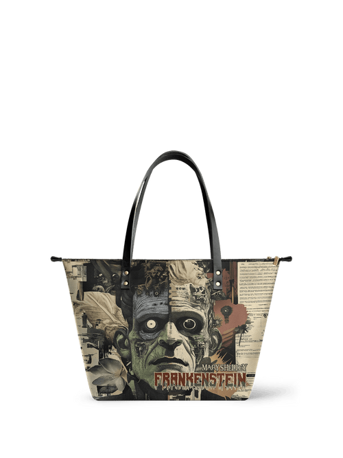 "Frankenstein" Old Parchment Leather Tote Bag