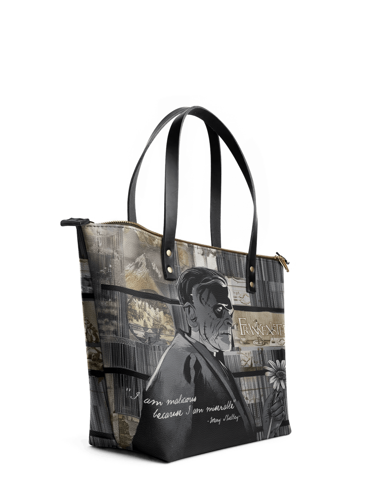 "Frankenstein" Ashes of Hope Leather Tote Bag