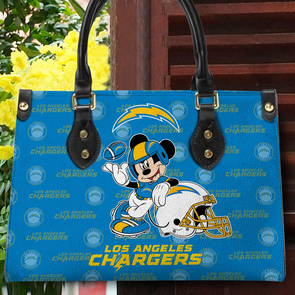 Los Angeles Chargers Personalized Leather Hand Bag BB412