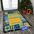 Los Angeles Chargers Personalized Premium Rectangle Rug 32