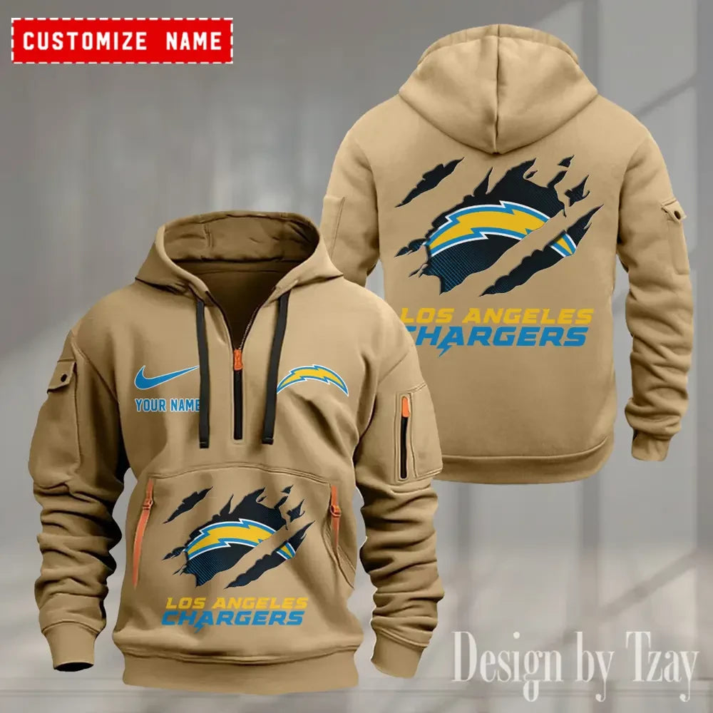 Los Angeles Chargers Heavy Fleece Pullover Hoodie AZHEAVYHD503