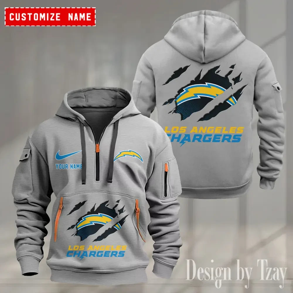 Los Angeles Chargers Heavy Fleece Pullover Hoodie AZHEAVYHD503