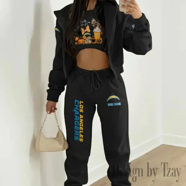 Los Angeles Chargers Personalized Women Sporty Streetwear Set SPTWAL3PS275