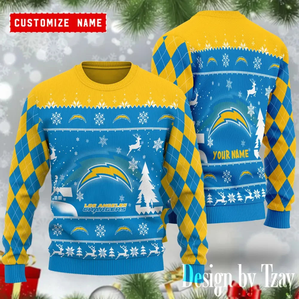 Los Angeles Chargers NFL Ugly Christmas Woolen Sweaters BGSWT1235